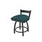 Holland Bar Stool Co 18" Low Back Swivel Vanity Stool, Pewter Finish, Graph Tidal Seat 82118PW022 - alternate 1